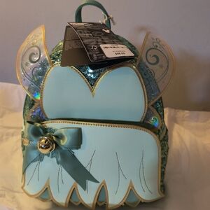 Loungefly Disney Tinkerbell Backpack Bookbag Sequin Sparkle Wings